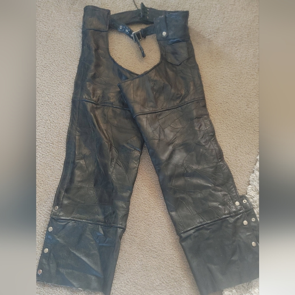 Black Leather Chaps